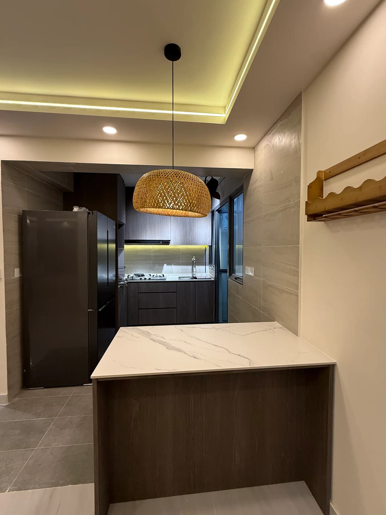 Completed compact kitchen and dining area at the Bartley Walk BTO