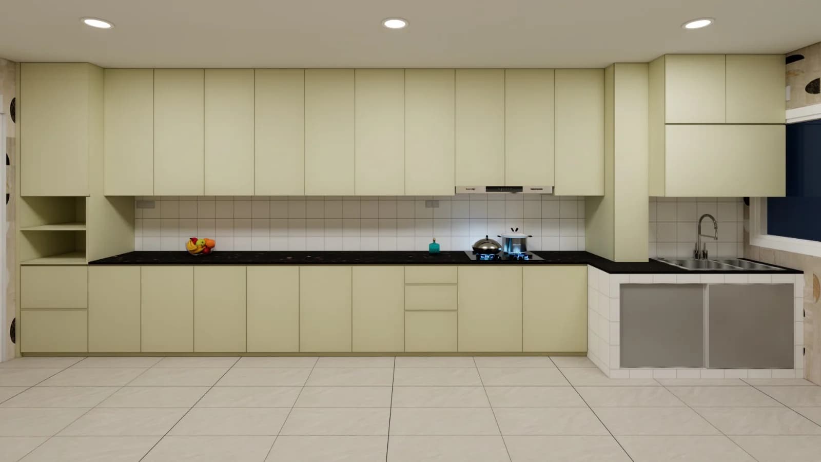 3D kitchen design for the Yishun renovation