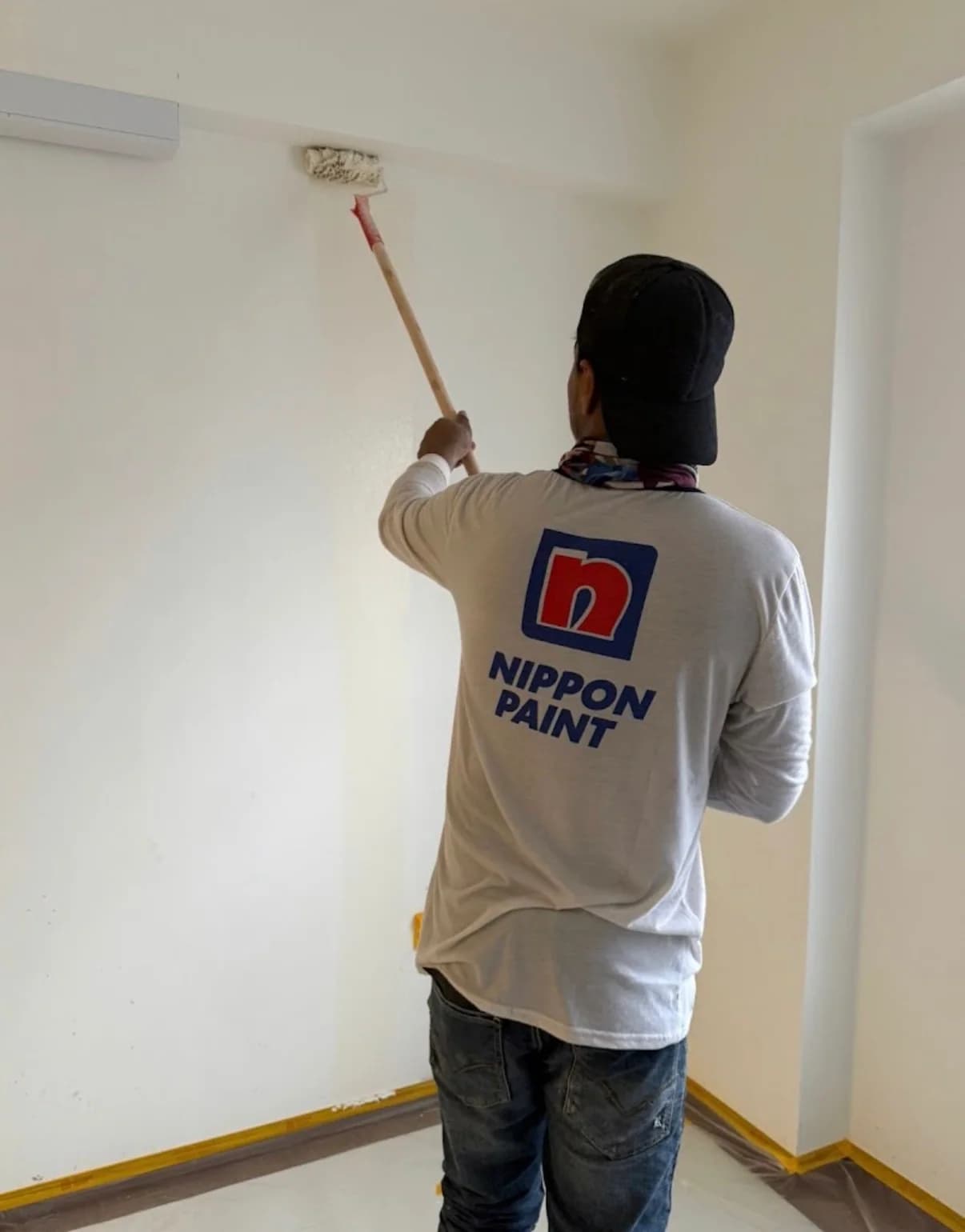 Painting work in progress inside the Bartley Walk BTO