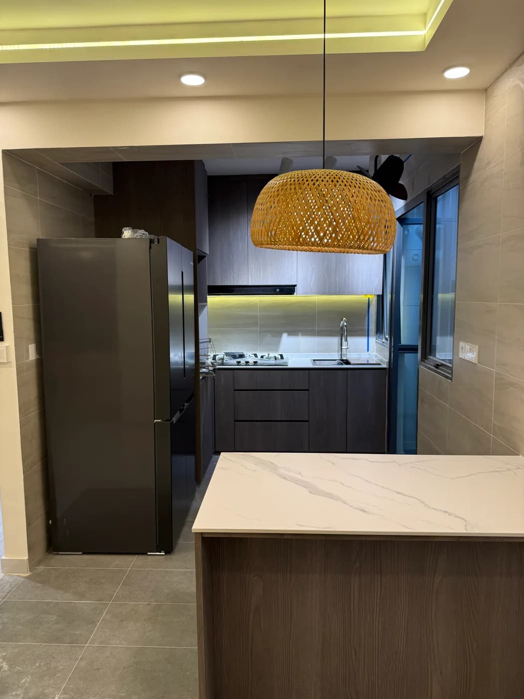 Completed kitchen renovation interior